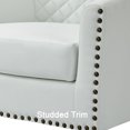 thumbnail image 5 of DREAMSIDEA Morden Accent Chair Faux Leather Armchair Comfy Upholstered Single Sofa Chair for Living Room, White, 5 of 7