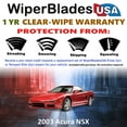 thumbnail image 2 of 2003 Acura NSX Beam Wiper Blades Wipers w/1yr Warranty (Set of 2) (WiperBladesUSA), 2 of 5