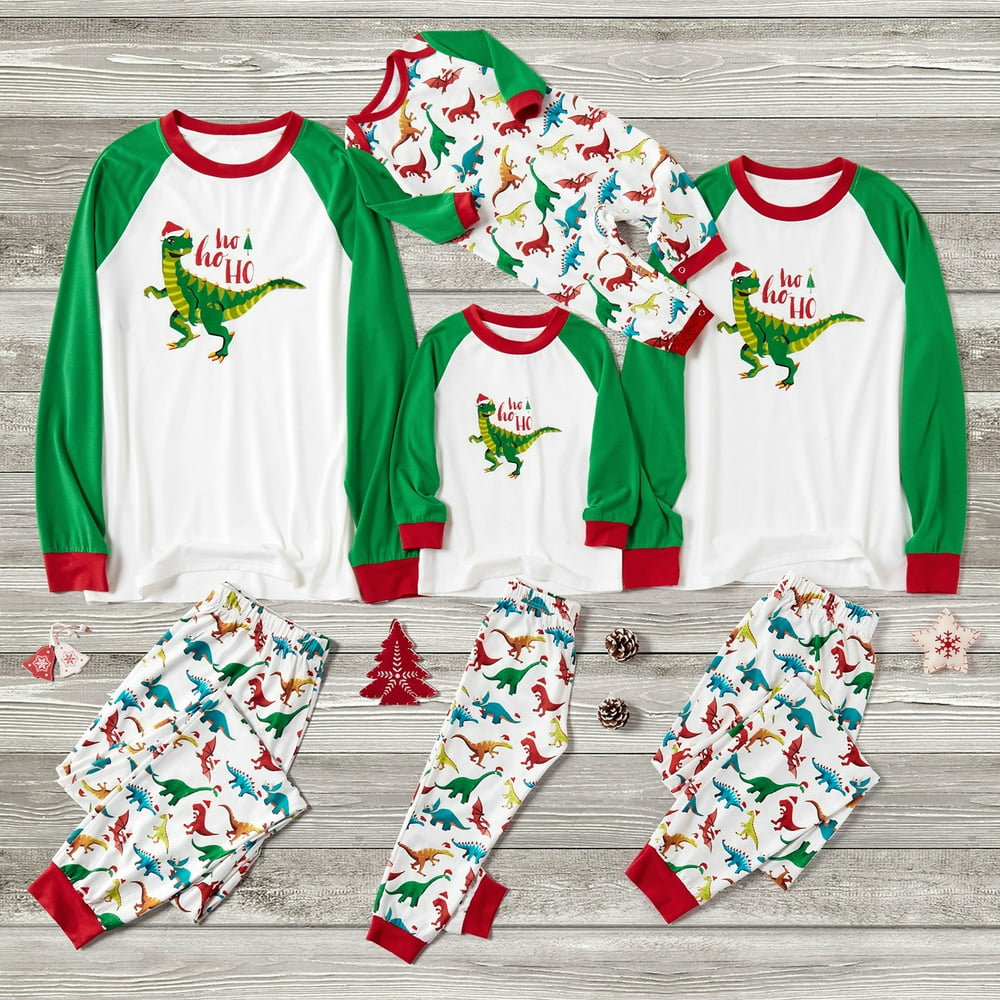 PatPat PatPat Mosaic Family Matching Colorful Dinosaur Christmas