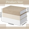 thumbnail image 2 of Trianu 3 Pcs Faux Books for Decorative Modern Book Boxes Decorative Linen Coffee Table Book for DIY Crafts Storage Home Bookshelf Cafe Hotel Decoration Display, Multicolor, 2 of 6