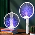 thumbnail image 3 of USB Bug Zapper Plegable UV Luz Mosquito Killer Raqueta 800mAh Fly Trap (Blanco) Likrtyny Libre de BPA, 3 of 7