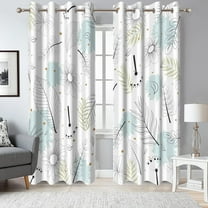 Farmhouse Floral Blackout Window Curtains for Living Room,Thermal Insulated Curtains,52x84 Inch,Set of 2