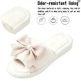 thumbnail image 4 of CHICVOMEY House Slippers for women Plush Memory Foam Indoor Shoes with Bow Cute Fuzzy House shoes, 4 of 8