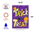 thumbnail image 2 of Toland Home Garden Tricks and Treats Jack O Lantern Halloween Flag Double Sided 12x18 Inch, 2 of 5