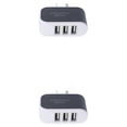 thumbnail image 4 of Wisewang Wall Charger 3 Port Plug Small Compact USB Power Adapter Safe Phone Charging Cell Phones Cameras Socket Mobile Black 2Set, 4 of 6