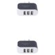 thumbnail image 2 of Adaptador de pared Methold USB Universal 3 puertos enchufe europeo/estadounidense, 2 of 6