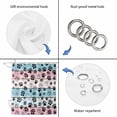 thumbnail image 3 of Blue Pink Dog Paws Prints Shower Curtain Set - Small 36" x 72" Washable Bathtub Curtain with 12 Hooks, Farmhouse Beige Wood Waterproof Fabric Stall Shower Curtains for Bathroom/Bathtub Décor, 3 of 6