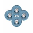 thumbnail image 7 of 13 Inch Round Placemats Set of 4, Christmas Gnomes Non Slip Heat Insulation PP Table Mats, Winter Xmas Snowflakes Textured Blue Washable Place Mats for Kitchen Dining Party Table Decor, 7 of 7