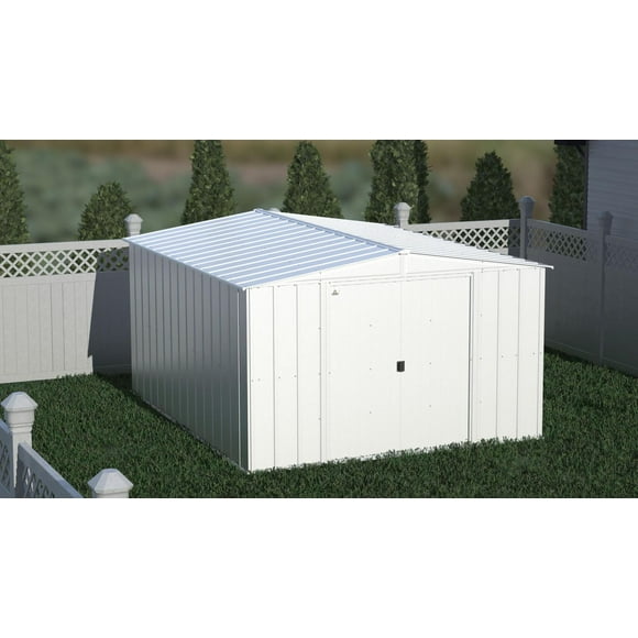 Abri de rangement classique en acier Arrow, 10 x 12, gris flûte