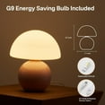 thumbnail image 4 of Mushroom Lamp Vintage Bedside Table Lamp  Glass Mushroom Decor Nightstand Lamp with 3 Color Temps, Cute Retro Small Desk Lamp for Bedroom Office, Mid Century Modern Aesthetic Home Deco Gift, 4 of 7
