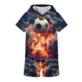 thumbnail image 7 of Sentuca Boys Outfit Sets Hooded Short Sleeve Graphic Tees and Shorts Kids Clothes Summer Outfits Size 13-14 Years, 7 of 7
