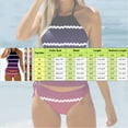 thumbnail image 3 of vigerkar Womens 2025 Fashion Stripes Print Lined Up Tankini Sets Swimsuits Bathing Suit Swimwear Pink, S, 3 of 5