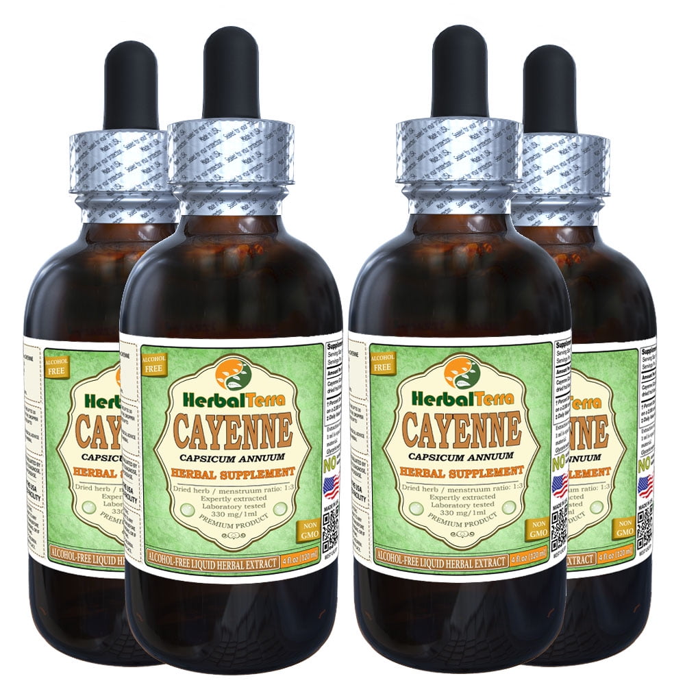 Cayenne (Capsicum Annuum) Glycerite, Organic Dried Fruits AlcoholFREE