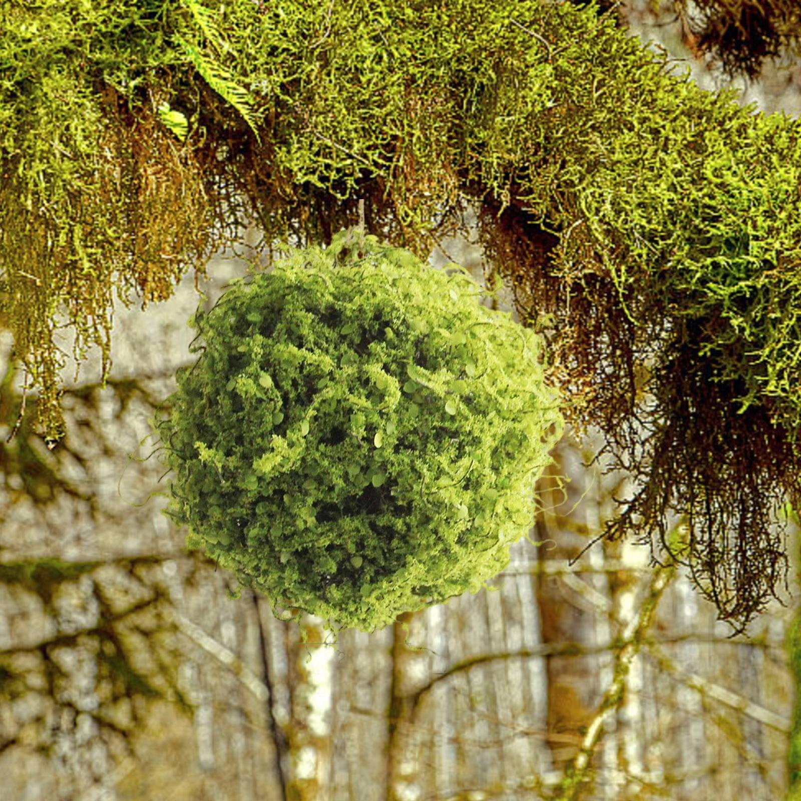 7.8 Inch Artificial Moss Topiary Balls, Large Handmade Greenery Balls for Outdoor Decor, Garden, Patio, Wedding Centerpieces, and Indoor Home Party Displays