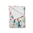 thumbnail image 2 of Octopus Soft Flannel Fleece Throw Blanket, Ocean Themed Animals and Plants Jellyfish Shellfish Colorful Doodle Style Design, Cozy Plush for Indoor and Outdoor Use, 70" x 90", Multicolor, by Ambesonne, 2 of 6