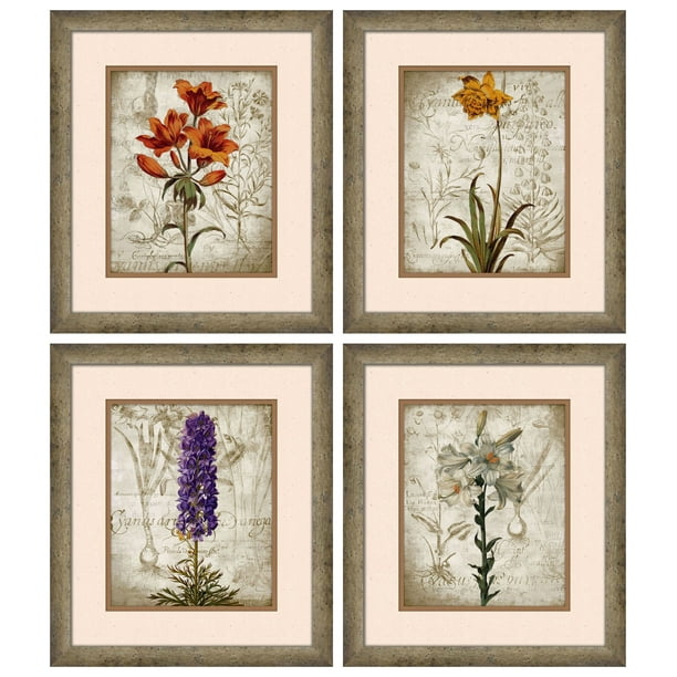 PTM Images Vintage Flowers Wall Art Set - Walmart.com - Walmart.com