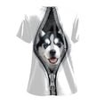 thumbnail image 4 of NIEWTR Women's V Neck Pet Print Scrub Tops Soft Medical Nurse Uniform Shirts with Pockets Casual Work Wear(Grey,2XL), 4 of 8