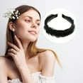 thumbnail image 5 of Unique Bargains 1 Pcs 1.65 Inch Wide Synthetic Hair Braided Headband Hair Hoop for Women and Girl Black, 5 of 7