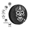 thumbnail image 6 of DouZhe Waterproof Spare Tire Cover, Skull And Crossbones Prints Adjustable Wheel Covers Fit for Jeep Trailer RV SUV Car, 14 inch, 6 of 7