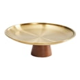 thumbnail image 2 of Frutero con pedestal, plato para comida, base de madera, bandeja ligera para servir, cuenco decorativo para encimera de cocina, hogar, comedor. L, 2 of 7