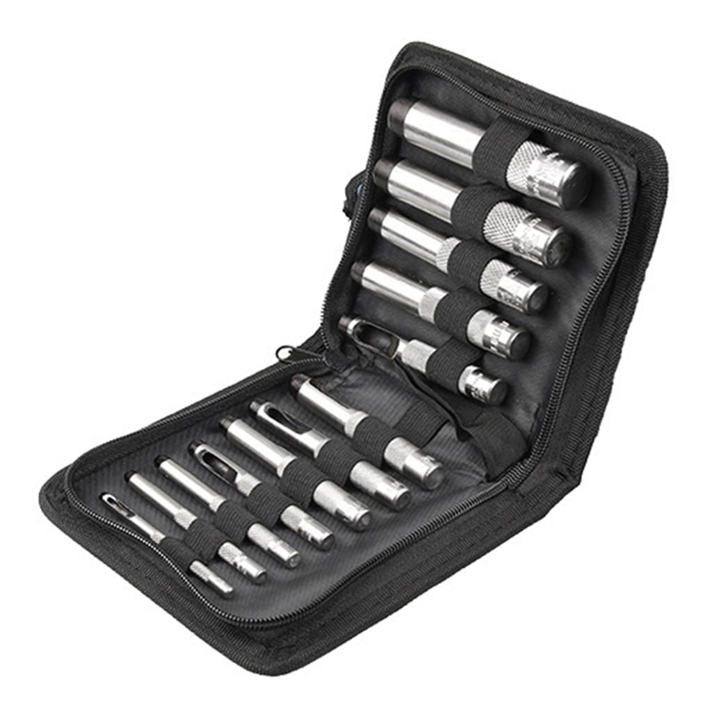 12/15 Pieces Leather Craft Hole Punch Set Leather Hollow Punch Set Leather Hole Punch Set 3-25mm Leather Working Tool