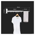 thumbnail image 2 of Folding Clothes Hanger Foldable Wall Drying Rack Space Aluminum Clothes Hanger Organization Silver 1, 2 of 6