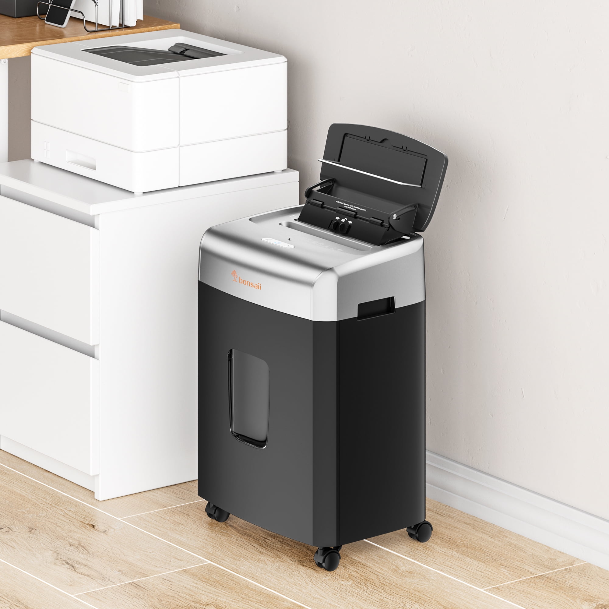 Bonsaii 110-Sheet Micro Cut Paper Shredder Auto Feed Heavy Duty Paper Shredder