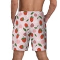 thumbnail image 2 of Lsque Mens Swim Trunks Floral Strawberr Pattern - Bathing Suit Compression Liner - Beach Swim Shorts Swimwear - (S-3XL) - Stretch Quick Dry -Large, 2 of 9
