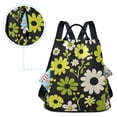 thumbnail image 5 of FORMRS Women's Travel Backpack Purse Anti-Theft Hidden Pockets Casual Shoulder Bag, Green Flower Pattern, 5 of 7