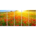 thumbnail image 2 of Beautiful Sunshine over Poppy Fields - Floral Canvas Art print, 2 of 3