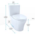 thumbnail image 2 of TOTO MS446124CUMF#51 Aquia IV 1G Two-Piece Dual Flush Toilet, Washlet+ Ready, Ebony Black, 2 of 11
