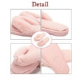 thumbnail image 5 of FUTATA Womens Bedroom Slippers Open Toe Fleece Bedroom Shoes Soft Sole Rubber Slippers Ladies Flip Flops House Slippers,Pink Black Gray Red, 5 of 7