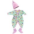 thumbnail image 1 of Organic Cotton Sets - Layette 0-6m - Kimono Kitty, Topee Lav, Booties Lav, 1 of 1