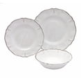thumbnail image 2 of Le Cadeaux 12 Piece Luxury Melamine Dinnerware Set, Service for 4 (Rustica Antiqua White), 2 of 4