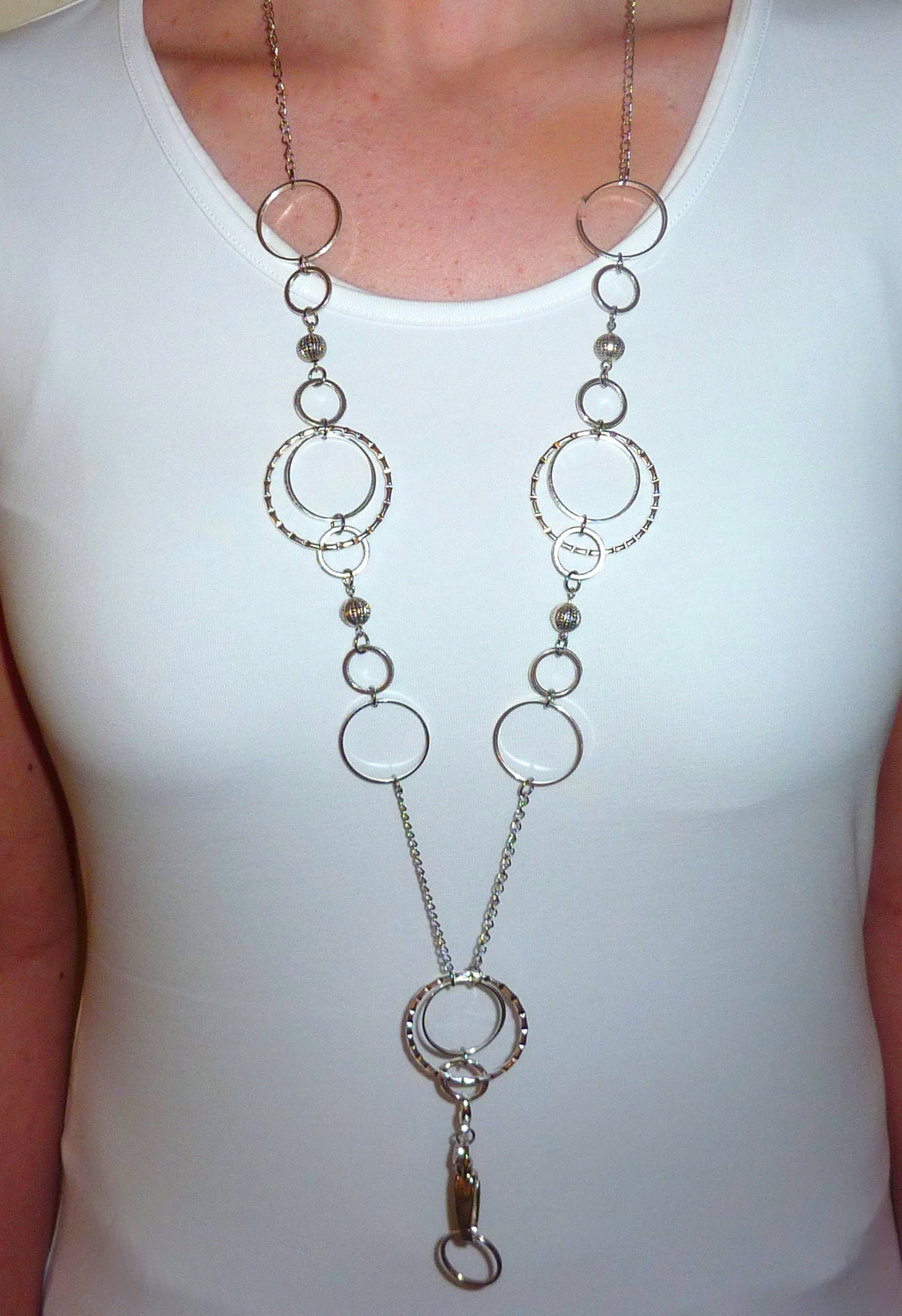 Hidden Hollow Beads Hello Beautiful! Fashion Lanyard Necklace, Women's