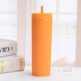 thumbnail image 1 of Drinking Straw Cup Colorful Plastic Simple Style Comfortable Hand Feeling Large Capacity Drinking Straw Bottle, 1 of 5