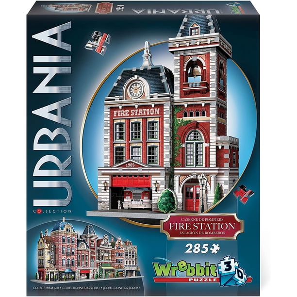 WREBBIT 3D Urbania Collection Fire Station 3D Jigsaw Puzzle WREBBIT 3D WREBBIT 3D