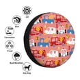 thumbnail image 4 of Fuzoiu Cartoon with Traffic Elements Print Universal Spare Tire Cover with Buckle Strap, Waterproof Wheel Covers for Jeep, Trailer, RV, Truck and All Car-15 inch, 4 of 6