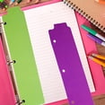thumbnail image 2 of Miangastore 15pcs Snap In Binder Bookmarks Repositionable 3 Ring Binder Tabs Colorful Plastic Planner Notebook Bookmark for Document Files, 2 of 8
