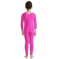 thumbnail image 2 of Sinleey Kids Boys Girls Long Sleeve Full Body Jumpsuit Ballet Dance Gymnastic Sports Leotard Bodysuit Rose 5-6, 2 of 7