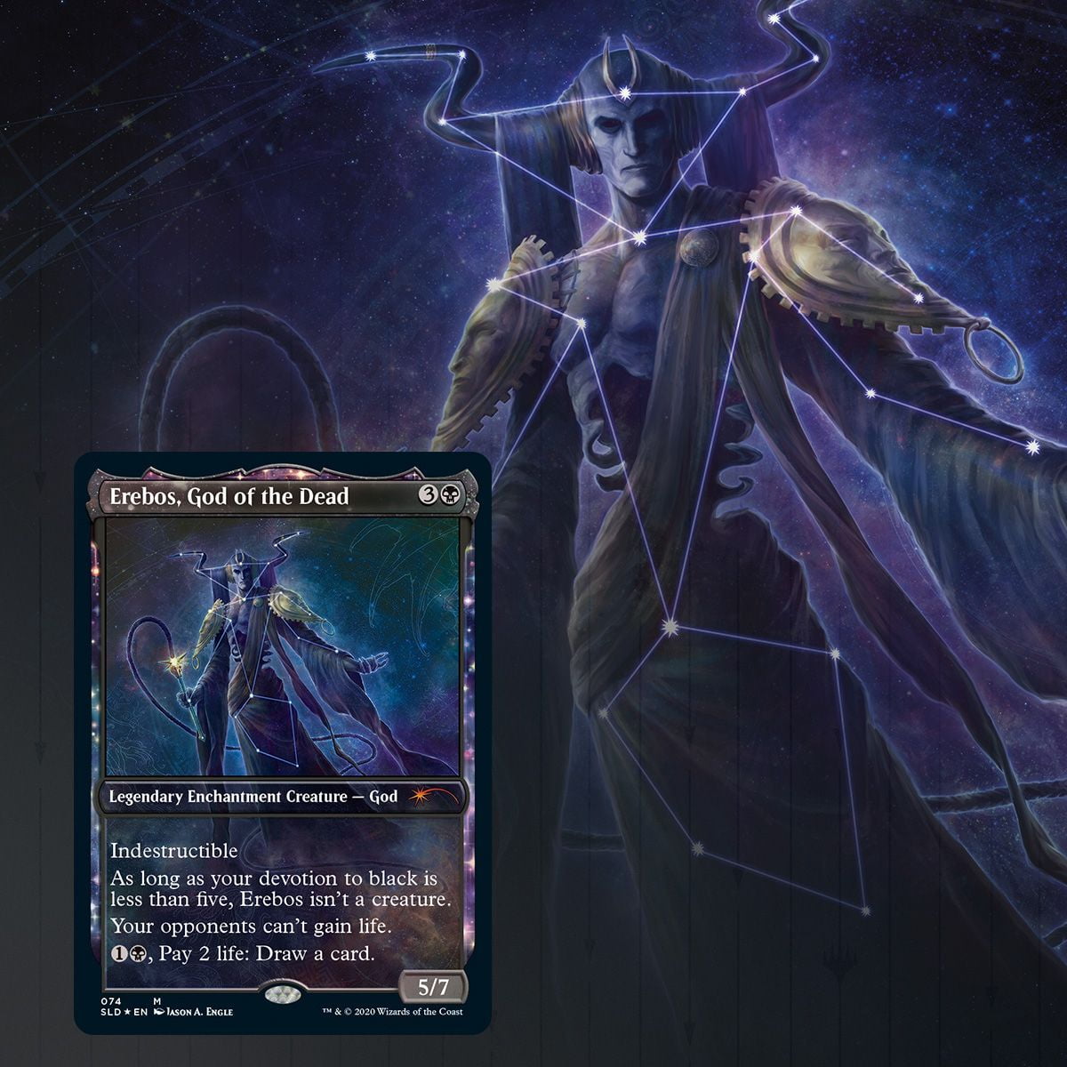 Magic: The Gathering Secret Lair: MTG Theros Stargazing Volume 3 Erebos God of The Dead