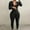 Black, variant on Black and Friday Clothing Sales Idoravan Bodysuits for Women Long Sleeve,Women's Sexy Spice Zip-up Stretchy Bodysuit Long Sleeves and Pants Black S