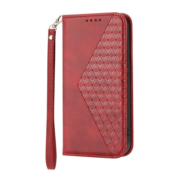 Premium Wallet Case for Samsung Galaxy S23 Ultra 5G, Allytech Flip Viewing Stand Magnetic Card Slots Case with Detachable Hand Strap for Samsung S23/ Galaxy S23 Ultra, Red