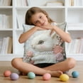 thumbnail image 4 of YingYouFu Easter Throw Pillow Covers Lmitation Embroidery Printing Around The Rabbit Printed Decorative Pillow Case Cushion Cover Home Decoration, 4 of 6