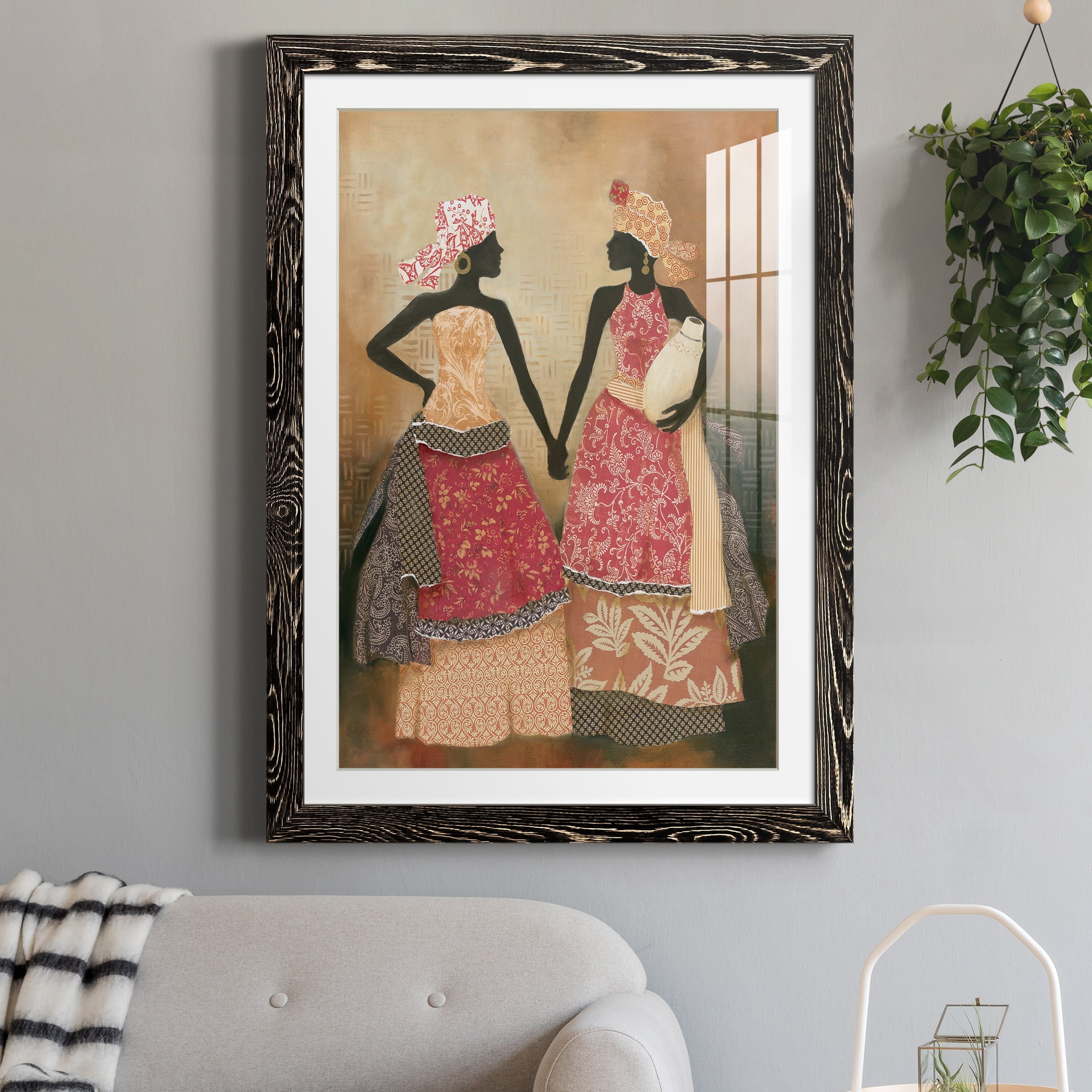 Village Women I - Premium Framed Print - Distressed Barnwood Frame - Ready to Hang