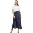 thumbnail image 6 of Phagun Women's Cotton Blue Wide Leg Fisherman Harem Pants Elastic Waist-S, 6 of 6