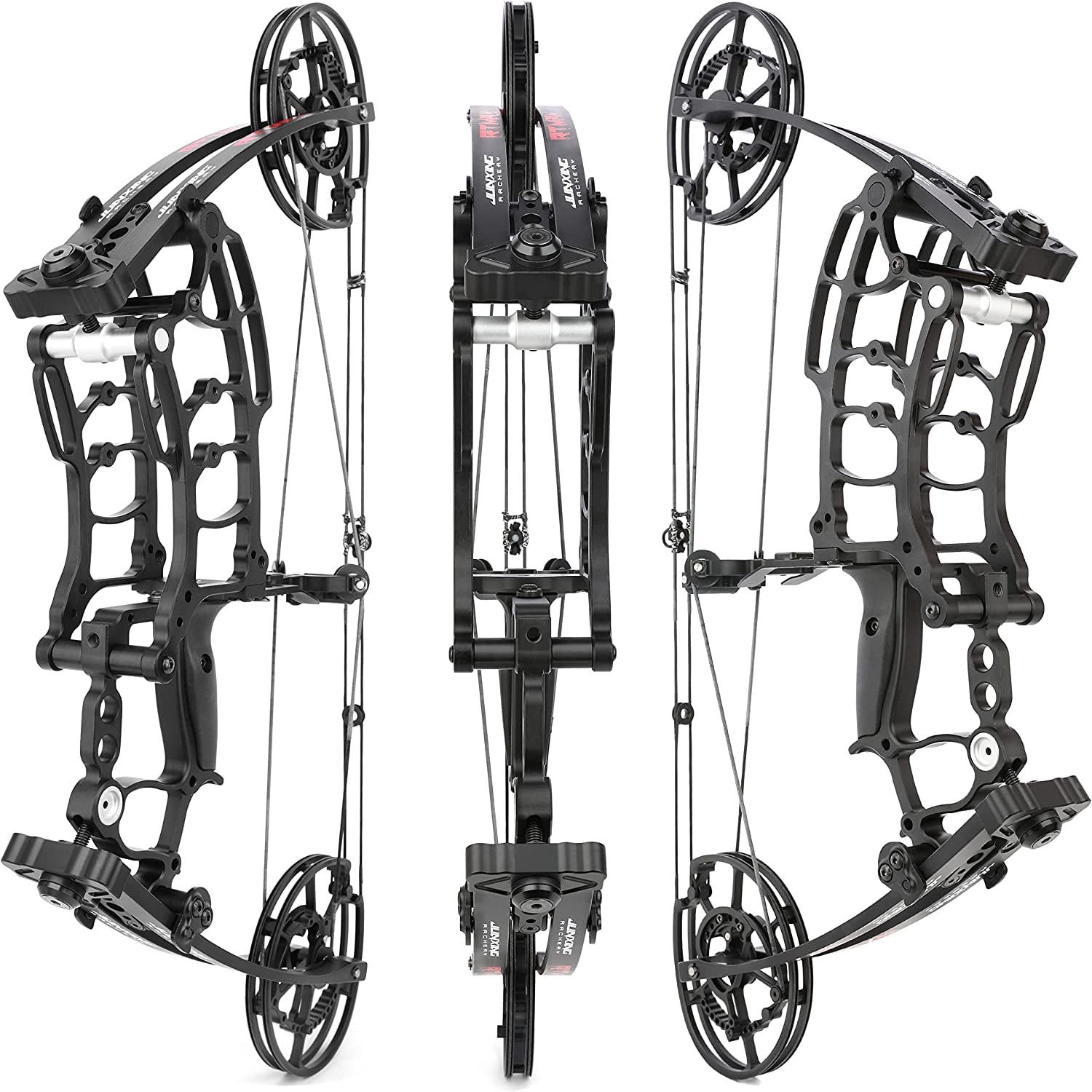 Steel Ball Compound Bow Kit Dual Purpose Short-Axis Bow Archery Hunting Target Practice Target Shooting for Adults Youth 40-65lb Left/Right Handed Archer