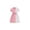 Pink, variant on Summer Dress Girls Puff Sleeve Button Down Girls Casual Dresses A-Line Party Dress with Bow Girls Size 7-8 Years Dresses