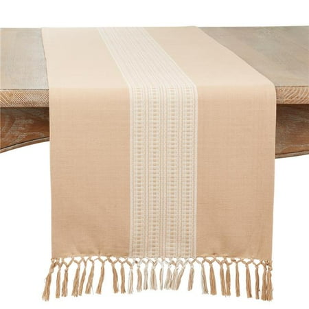 

Saro Lifestyle 365.KH1672B 16 x 72 in. Stripe Design Oblong Table Runner Black