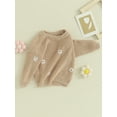 thumbnail image 5 of GXFC Toddler Girls Sweaters 6M 1T 2T 3T 4T 5T Kids Girls Long Sleeve Floral Embroidery Knit Pullovers Tops Casual Fall Knitwear Clothes for Child, 5 of 9